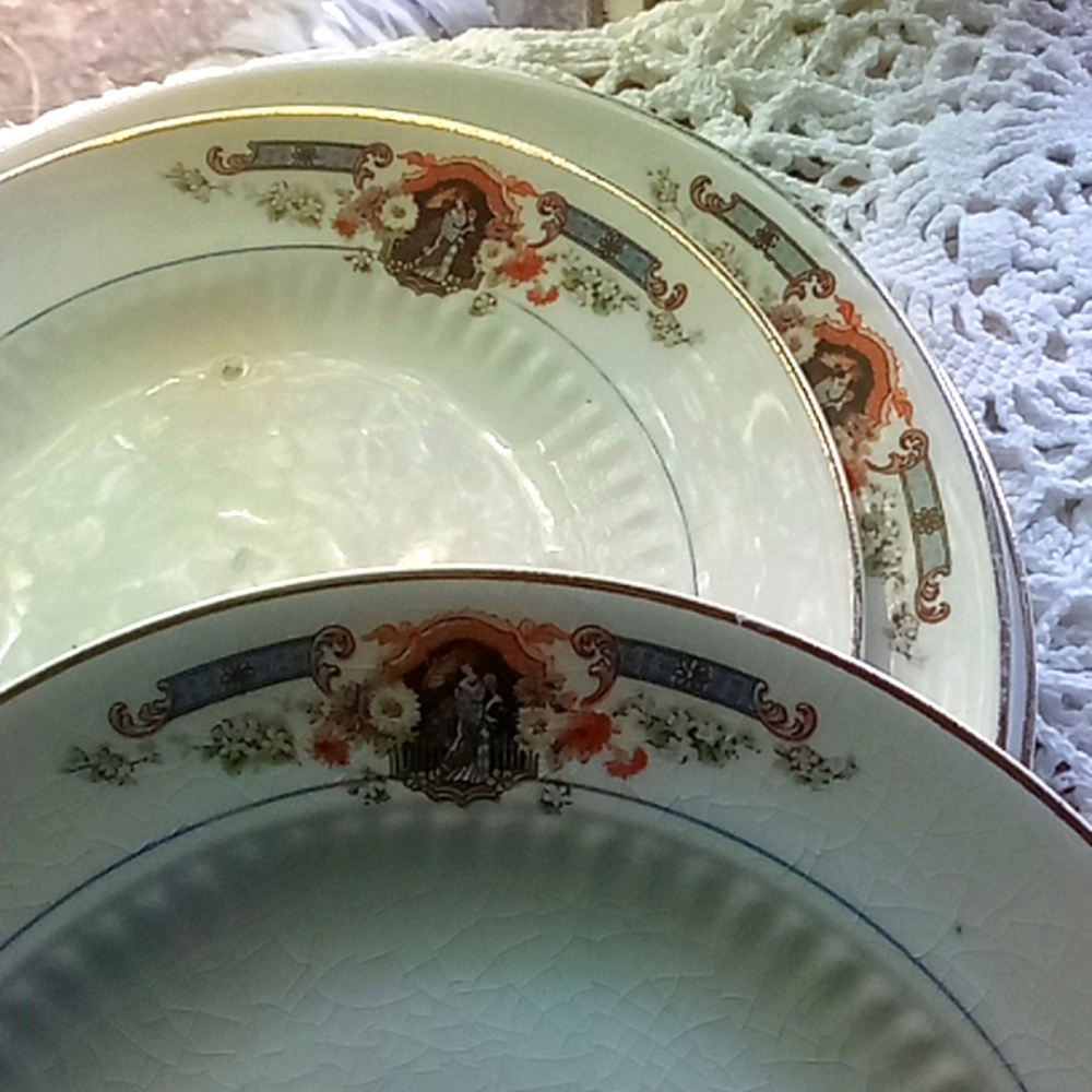 4 Bellview Geisha girl plates